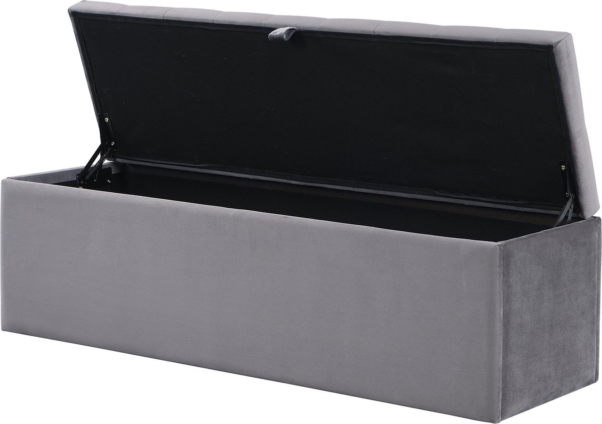 Canapé Convertible 4 Places Avec Pouf Rangement - Velours Chenille, Accoudoirs Porte-gobelets, Structure Métal-bois