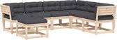 vidaXL-7-delige-Loungeset-met-kussens-massief-grenenhout