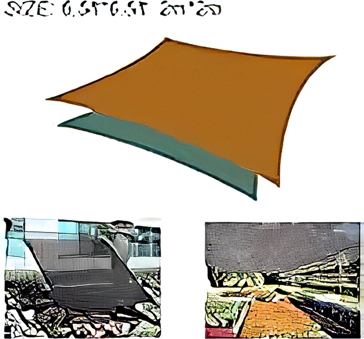 50% -60% zonnebrandwerende schaduwdoek snijrand UV-bestendige schaduw voor plantenbedekking kas schuur of kennel 2 m x 2 m