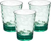 Leknes Drinkglas Gloria - transparant groen - onbreekbaar kunststof - 470 ml - camping/verjaardag/peuters