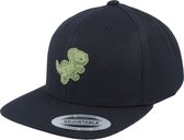Hatstore- Kids T-rex Green Patch Black/Black Snapback - Kiddo Cap Cap
