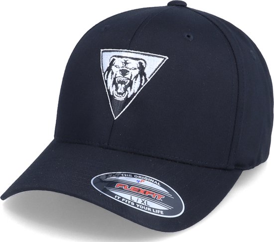 Hatstore- Bear Roar Geometric Black Flexfit - Iconic Cap