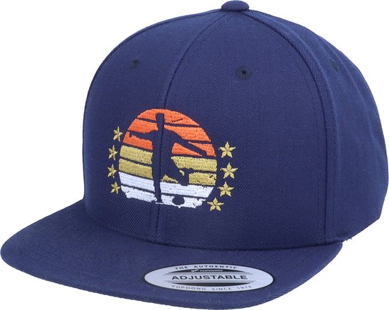 Hatstore- Kids Sunset Football Logo Navy Snapback - Forza Cap