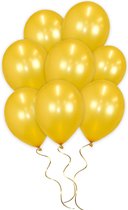 LUQ - Luxe Metallic Gouden Helium Ballonnen - 100 stuks - Verjaardag Versiering - Decoratie - Latex Ballon Metallic Goud