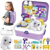 Dokterset Speelgoed - Dierenarts Speelgoed - Dokterset - Kinderspeelgoed voor Jongens en Meisjes - Vanaf 2 Jaar geschikt voor 3, 4, 5 en Ouder - Paarse Koffer