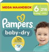 Pampers - Baby Dry - Maat 6 - Mega Maandbox- 216 luiers - 13/18 KG