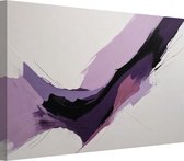 Paarse en roze minimalisme schilderij - Abstract expressionisme schilderij - Muurdecoratie Minimalistisch - Klassiek schilderijen - Canvas keuken - Wanddecoratie 90x60 cm