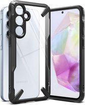 Ringke Fusion X | Coque adaptée pour Samsung Galaxy A35. | Couverture arrière | Norme militaire | Noir transparent