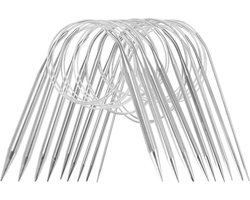 Somstyle Rondbreinaalden Set - 2.5 mm t/m 10 mm - Breinaalden voor Rondbreien - RVS - 9 Stuks