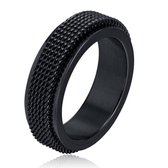 Mendes Jewelry Mesh Ring - Spinner Black-21mm