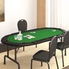Afbeelding van het spelletje vidaXL Pokertafelblad voor 10 spelers inklapbaar 208x106x3 cm groen
