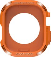 Cover Geschikt voor Apple Watch 8/7/6/5/4 41/40/38mm Carbonvezel – Oranje