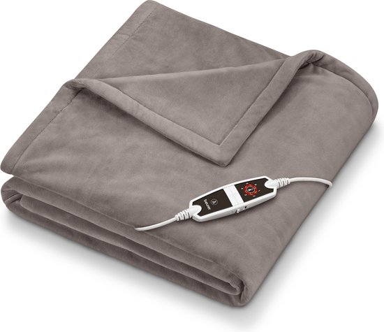 Beurer XXL HD 150 Couverture chauffante 150 W Taupe Toison