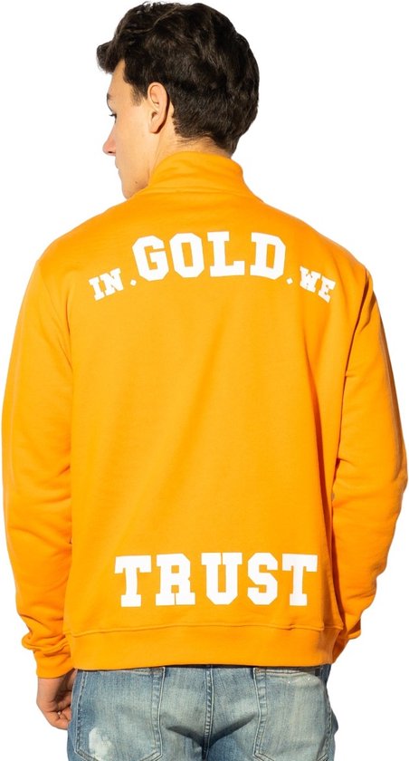 In Gold We Trust The Slim Half Zip Sweater - Fel Oranje | bol