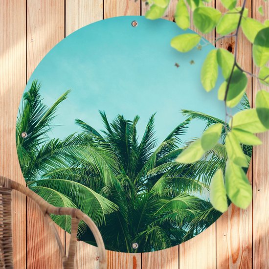 Ronde Tuinposter Palm Leaves