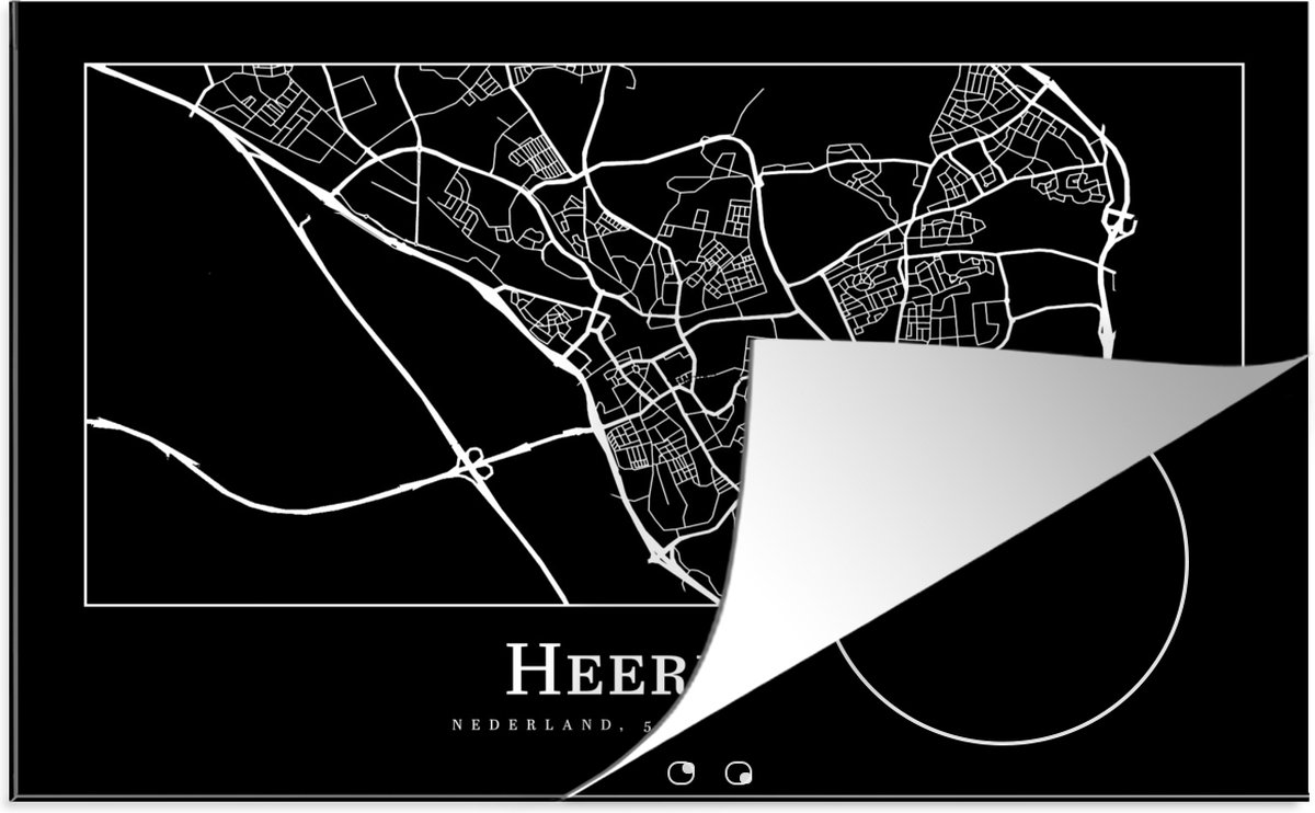 Inductie beschermer - Inductie Mat - Kookplaat beschermer - Stadskaart - Heerlen - Plattegrond - Kaart - Inductie beschermer - Inductie Mat - Kookplaat Beschermer - 77x51 cm - Afdekplaat inductie - Inductiebeschermer