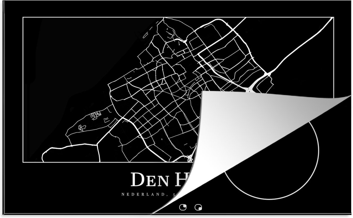 Inductie beschermer - Inductie Mat - Kookplaat beschermer - Stadskaart - Den Haag - Plattegrond - Kaart - Inductie beschermer - Inductie Mat - Kookplaat Beschermer - 81x52 cm - Afdekplaat inductie - Inductiebeschermer