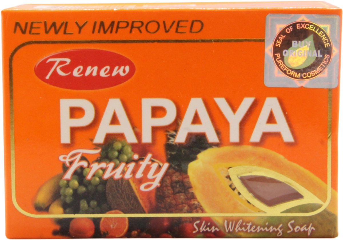 Renew Papaya Fruity Skin Whitening Soap, 135 gram