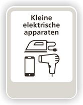 Elektrische apparaten recycling sticker.