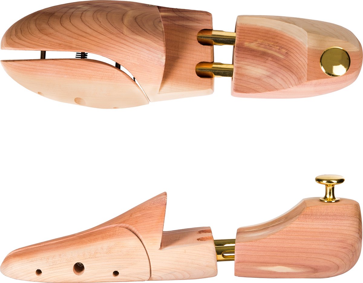 tectake® Luxe Schoenspanners van Cederhout – Optimale Drukverdeling en Vormbehoud – Set van 2 Paar voor Dames- en Herenschoenen – Maat 42-43