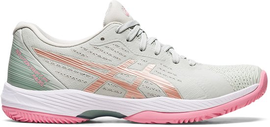 Foto: Asics padelschoen tennisschoen solution swift ff dames groen roze maat 40