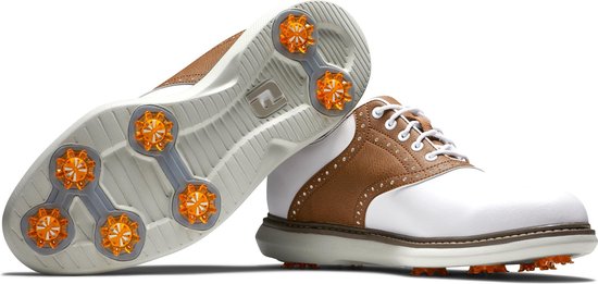 Chaussures de golf pour hommes - Footjoy Traditions - Wh/Kha/Gr - 42