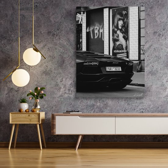 Luxe Canvas Schilderij Aventador | 75x100 | Woonkamer | Slaapkamer | Kantoor | Muziek | Design | Art | Modern | ** 4CM DIK! 3D EFFECT**