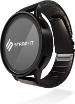Strap-it Luxe titanium bandje - geschikt voor Xiaomi Mi Watch / Xiaomi Watch S1 / Watch S1 Pro / Watch 2 Pro - Active / Amazfit GTR 47mm / GTR 2 / GTR 3 - Pro - zwart
