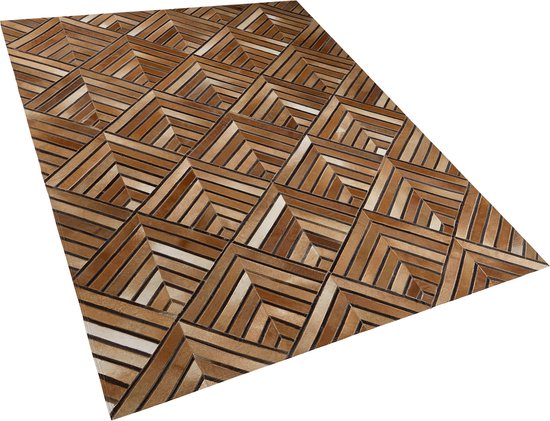 Beliani-CALIS-Laagpolig vloerkleed-Beige|Groen-160 x 230 cm-Jute kopen