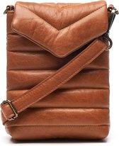 Chabo Bags - Venice Phone Bag - Phone Bag - Crossover Bag - Cuir - Matelassé - Rembourré - Marron