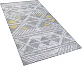 KARGI - Laagpolig vloerkleed - Grijs - 80 x 150 cm - Polyester