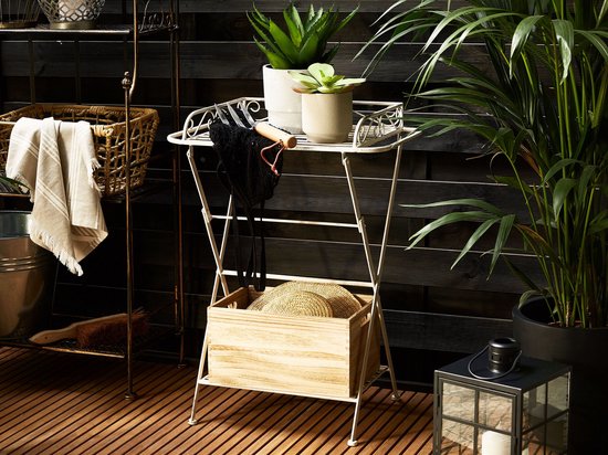 Beliani ANCUD - Table d'appoint - Wit - Fer