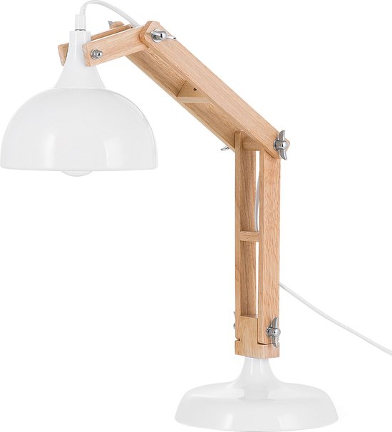 SALADO - Bureaulamp - Lichte houtkleur - Rubberhout