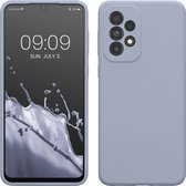 kwmobile telefoonhoesje geschikt voor Samsung Galaxy A33 5G - Hoesje met siliconen coating - Smartphone case in mat lichtblauw