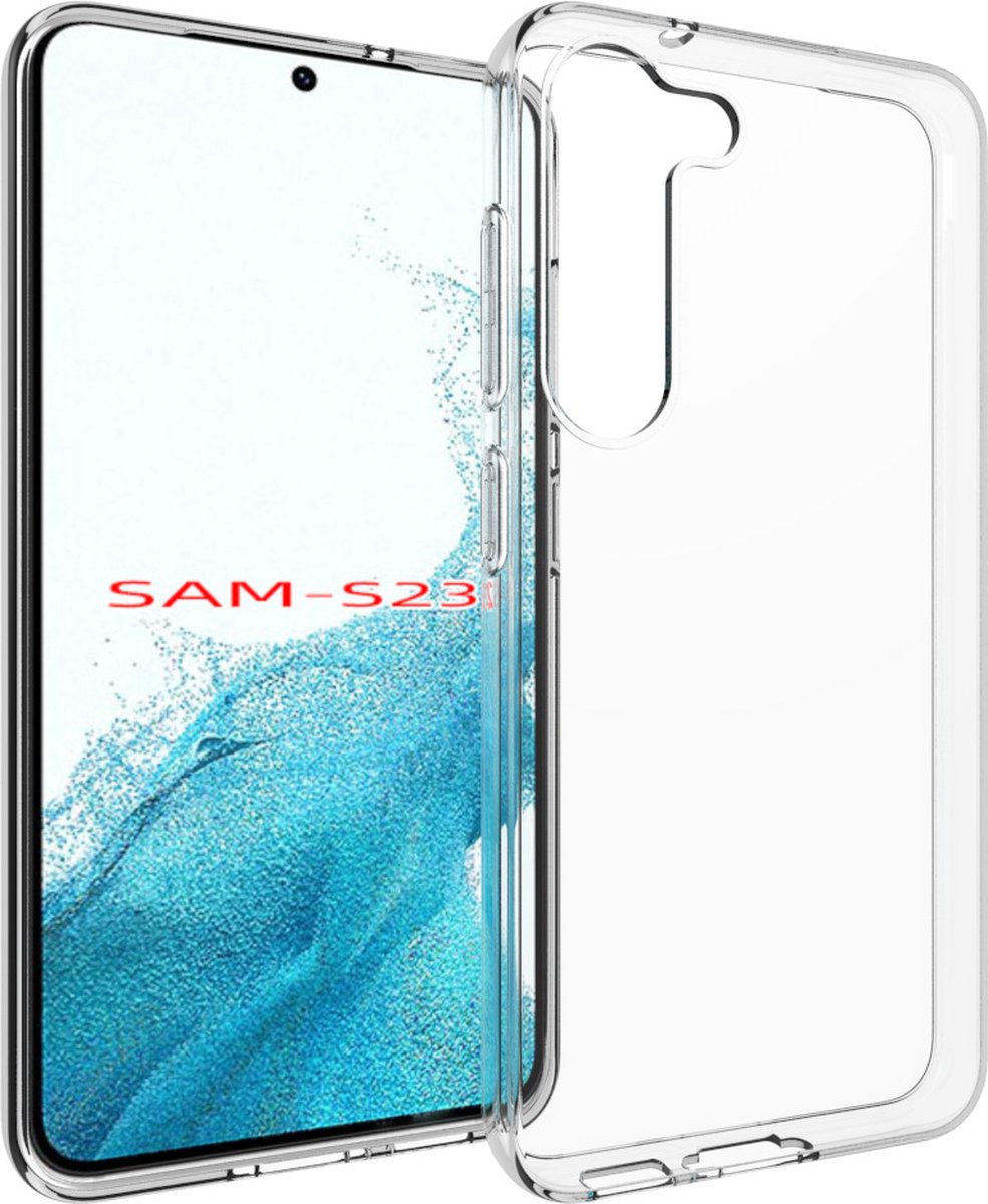 Samsung Galaxy S23 Hoesje - MobyDefend Transparante TPU Gelcase - Volledig Doorzichtig - GSM Hoesje - Telefoonhoesje Geschikt Voor Samsung Galaxy S23