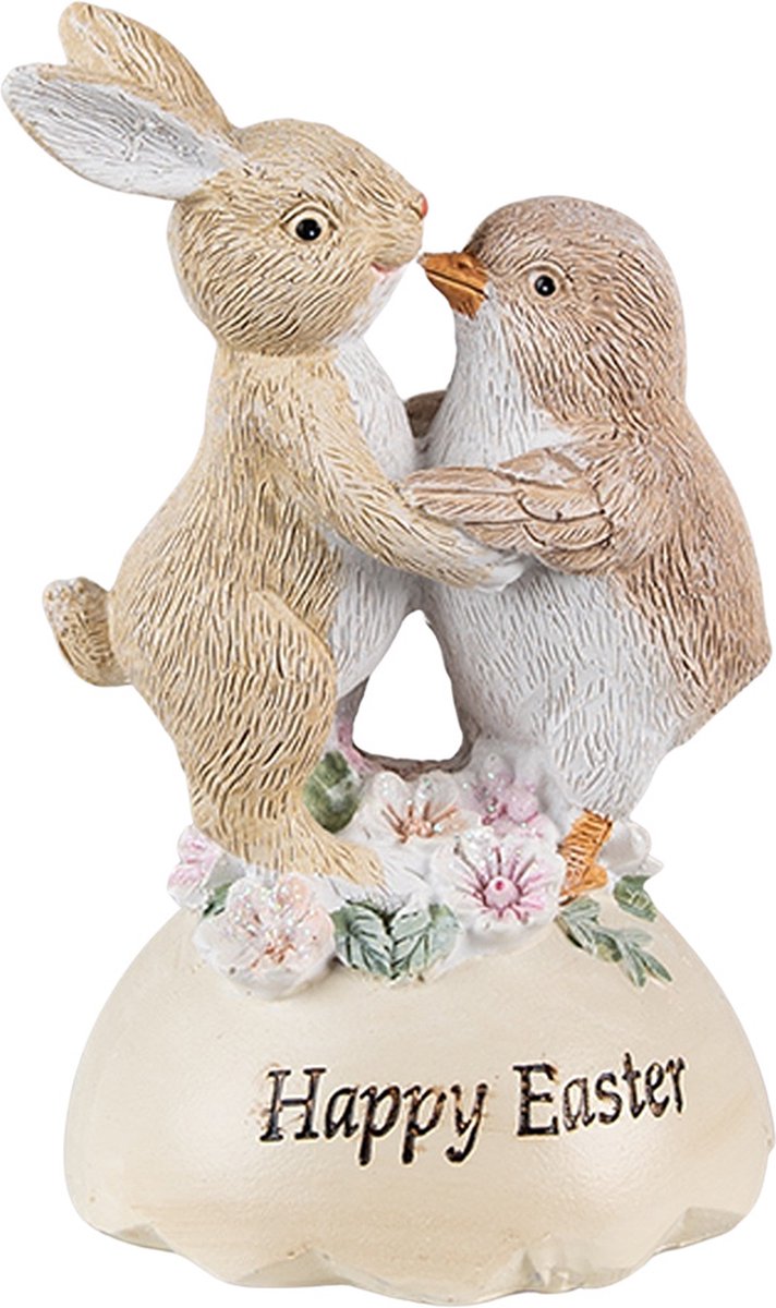 Clayre & Eef Beeld Dieren 13 cm Beige Bruin Polyresin