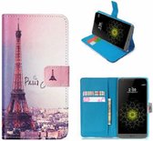 LG G5 Hoesje Met Pasjeshouder Bookcase Parijs