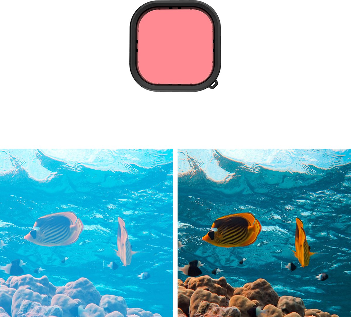 MOJOGEAR Duikfilters voor MOJOGEAR waterdichte behuizing GoPro Hero 9,10,11 en 12 thumbnail 3