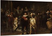 Acrylglas - De Nachtwacht, Rembrandt van Rijn, 1642 - Oude Meesters - 150x100 cm Foto op Acrylglas (Wanddecoratie op Acrylaat)