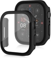 By Qubix Hard case 41mm - Zwart - Geschikt voor Apple Watch 41mm hoesje - screenprotector - Bescherming iWatch - Bescherm hoesje