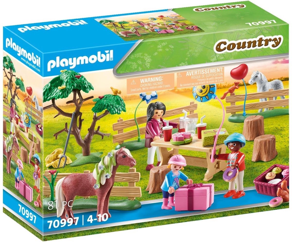 Playmobil Country - Kinderverjaardagsfeestje op de ponyboerderij 70997 |  bol.com