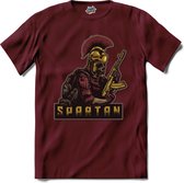Tactiacal Spartan | Airsoft - Paintball | leger sport kleding - T-Shirt - Unisex - Burgundy - Maat L