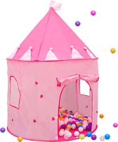 Popup Ballenbad Speeltent met 300 Ballen - 100x100 Opvouwbare Peutertent Kindertent met Opbergtas