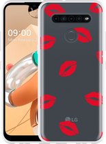 LG K41S Hoesje Red Kisses - Designed by Cazy