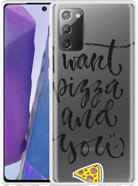 Samsung Galaxy Note 20 Hoesje I Want pizza Designed by Cazy bol