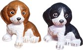 Cheffie en Keffie - Figuur Honden beeldjes - Set 2 - Maat - 8 x 10 cm.