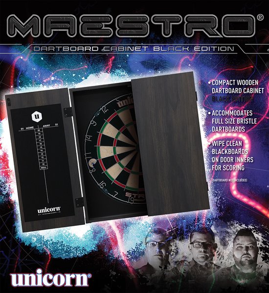 Foto: Unicorn cabinet maestro black dartkast