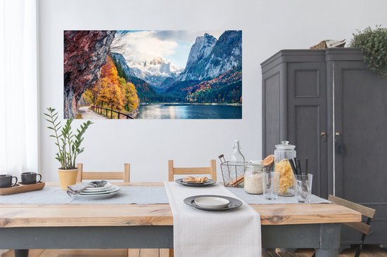 Affiche Montagnes - Lac - Chemin - Nature - Water - 160x80 cm
