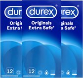 Bol.com Durex Originals Condooms Extra Safe - 3x 12 stuks aanbieding