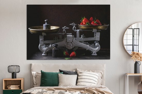 Canvas schilderij 180x120 cm - Wanddecoratie Keukengerei - Fruit - Koken - Muurdecoratie woonkamer - Slaapkamer decoratie - Kamer accessoires - Schilderijen